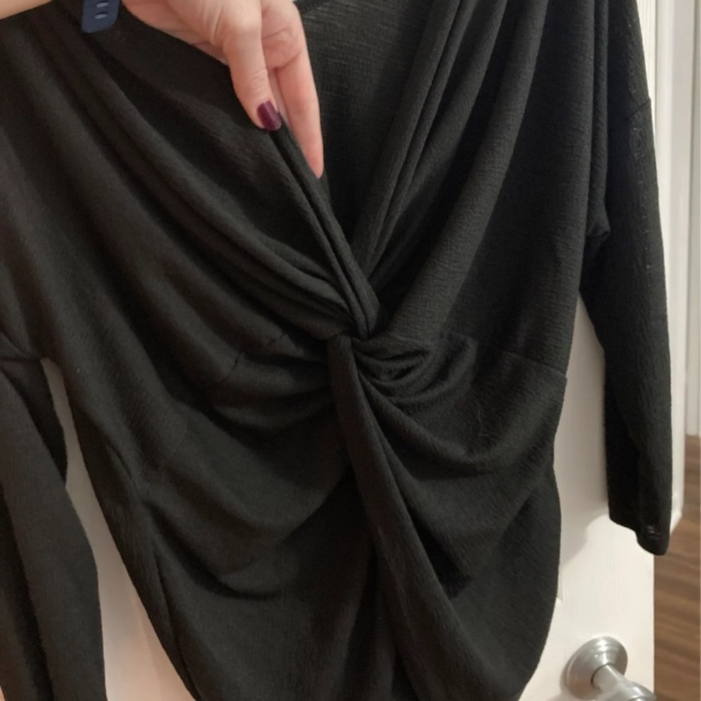 Lime n Chili Black Tie Back Top